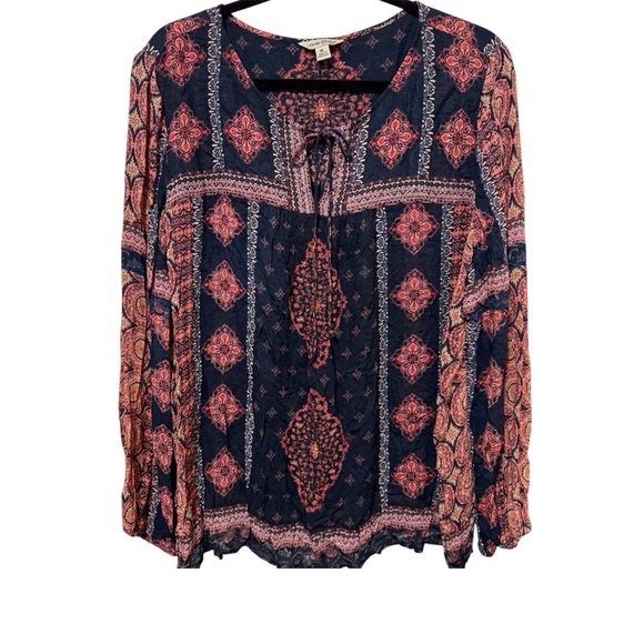 Lucky Brand Women’s Peasant Blouse Sz XL - Picture 9 of 9